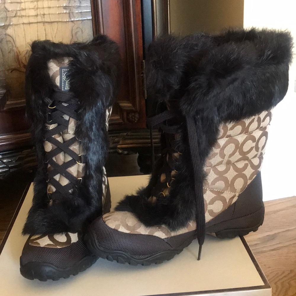 Coach Jennie fur snow boots